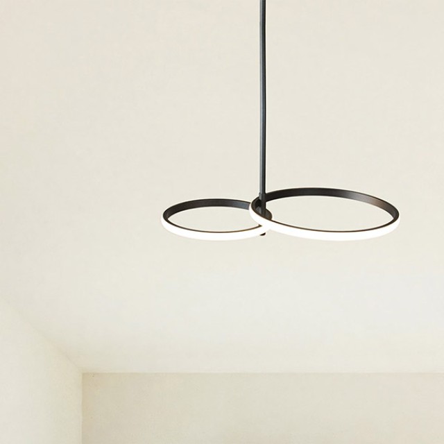 ΦΩΤΙΣΤΙΚΟ ΚΡΕΜΑΣΤΟ 2ΦΩΤΟ LED 30W 600X360X250 ΜΑΥΡΟ ARTE ILLUMINA