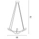 ARTE ILLUMINA SATURN ΦΩΤΙΣΤΙΚΟ ΚΡΕΜΑΣΤΟ LED 42W Φ670X200X200 4000Κ ΝΙΚΕΛ