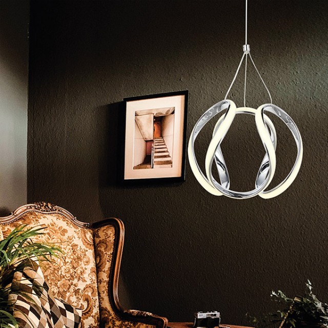 ARTE ILLUMINA SATURN ΦΩΤΙΣΤΙΚΟ ΚΡΕΜΑΣΤΟ LED 30W 300X300X300 4000Κ ΝΙΚΕΛ