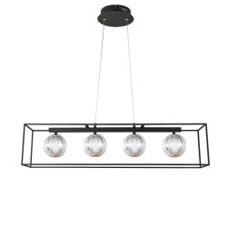 ΦΩΤΙΣΤΙΚΟ ΚΡΕΜΑΣΤΟ ΜΕΤΑΛΛΟ LED 14W 650Lm 3000K 80X1200mm ΜΑΥΡΟ ARTE ILLUMINA BOX
