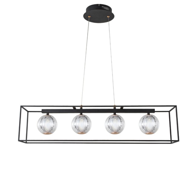 ΦΩΤΙΣΤΙΚΟ ΚΡΕΜΑΣΤΟ ΜΕΤΑΛΛΟ LED 14W 650Lm 3000K 80X1200mm ΜΑΥΡΟ ARTE ILLUMINA BOX