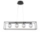 ΦΩΤΙΣΤΙΚΟ ΚΡΕΜΑΣΤΟ ΜΕΤΑΛΛΟ LED 14W 650Lm 3000K 80X1200mm ΜΑΥΡΟ ARTE ILLUMINA BOX