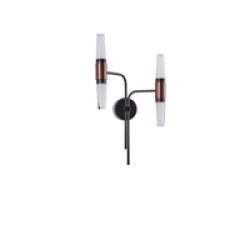 ΑΠΛΙΚΑ TOIXOY ΑΛΟΥΜΙΝΙΟΥ LED 2X6W 720Lm 3000K 420X130mm ΜΑΥΡΟ-ΧΡΥΣΟ ARTE ILLUMINA VELAS