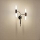 ΑΠΛΙΚΑ TOIXOY ΑΛΟΥΜΙΝΙΟΥ LED 2X6W 720Lm 3000K 420X130mm ΜΑΥΡΟ-ΧΡΥΣΟ ARTE ILLUMINA VELAS