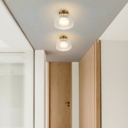 ΑΠΛΙΚΑ ΤΟΙΧΟΥ METAΛΛΟ-ΓΥΑΛΙ LED 8W 624Lm 3000K 200Χ200mm ΜΠΡΟΝΖΕ-ΔΙΑΦΑΝΟ ARTE ILLUMINA NIMBUS