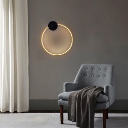 ΑΠΛΙΚΑ ΤΟΙΧΟΥ AΛΟΥΜΙΝΙΟΥ LED 10W 702Lm 3000K 400X440mm ΜΑΥΡΟ-ΜΠΡΟΝΖΕ ARTE ILLUMINA AERO