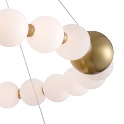 ΦΩΤΙΣΤΙΚΟ ΚΡΕΜΑΣΤΟ ΜΕΤΑΛΛΟ LED 40W 2730Lm 3000K Φ720mm ΜΠΡΟΝΖΕ-ΛΕΥΚΟ ARTE ILLUMINA TREA