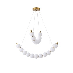 ΦΩΤΙΣΤΙΚΟ ΚΡΕΜΑΣΤΟ ΜΕΤΑΛΛΟ LED 19W 1170Lm 3000K 800X1420mm ΜΠΡΟΝΖΕ-ΛΕΥΚΟ ARTE ILLUMINA TREA