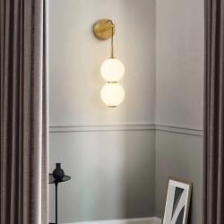 ΑΠΛΙΚΑ ΤΟΙΧΟΥ ΜΕΤΑΛΛΙΚΗ LED 9W 702Lm 3000K 160 Χ430mm ΜΠΡΟΝΖΕ-ΛΕΥΚΟ ARTE ILLUMINA TREA