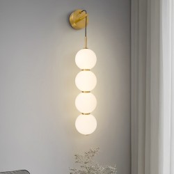 ΑΠΛΙΚΑ ΤΟΙΧΟΥ ΜΕΤΑΛΛΙΚΗ LED ΓΥΑΛΙ 19W 1482Lm 3000K 160 Χ650mm ΜΠΡΟΝΖΕ-ΛΕΥΚΟ ARTE ILLUMINA TREA