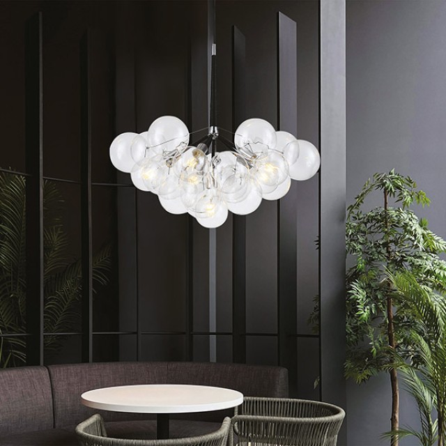 ARTE ILLUMINA ΦΩΤΙΣΤΙΚΟ ΚΡΕΜΑΣΤΟ 6XE27 Φ70X60 ΜΑΥΡΟ