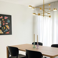 ΦΩΤΙΣΤΙΚΟ ΚΡΕΜΑΣΤΟ ΚΡΕΜΑΣΤΟ 10ΦΩΤΟ LED 60W 143X45 ΧΡΥΣΟ ARTE ILLUMINA