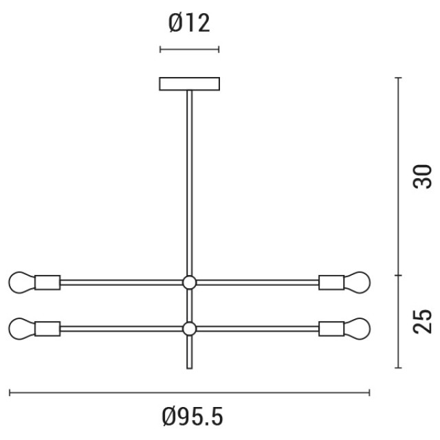 ΦΩΤΙΣΤΙΚΟ ΚΡΕΜΑΣΤΟ 4ΦΩΤΟ 4XΕ27 MAX 40W  1000X550mm ΛΕΥΚΟ ARTE ILLUMINA SKYLINE