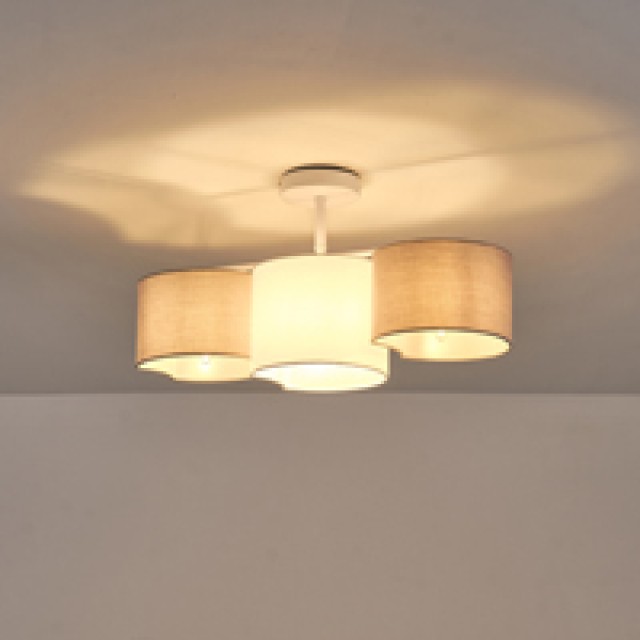 ΦΩΤΙΣΤΙΚΟ ΚΡΕΜΑΣΤΟ ΥΦΑΣΜΑ 3ΦΩΤΟ 3XE14 MAX 8W Φ560mm ΛΕΥΚΟ ARTE ILLUMINA CLOUD