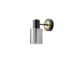 ΑΠΛΙΚΑ ΤΟΙΧΟΥ ΜΕΤΑΛΛΟ-ΓΥΑΛΙ 1XE14 MAX 8W 180Χ100Χ210mm ΜΑΥΡΟ ΧΑΛΚΙΝΟ ARTE ILLUMINA SILENCE