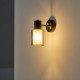 ΑΠΛΙΚΑ ΤΟΙΧΟΥ ΜΕΤΑΛΛΟ-ΓΥΑΛΙ 1XE14 MAX 8W 180Χ100Χ210mm ΜΑΥΡΟ ΧΑΛΚΙΝΟ ARTE ILLUMINA SILENCE