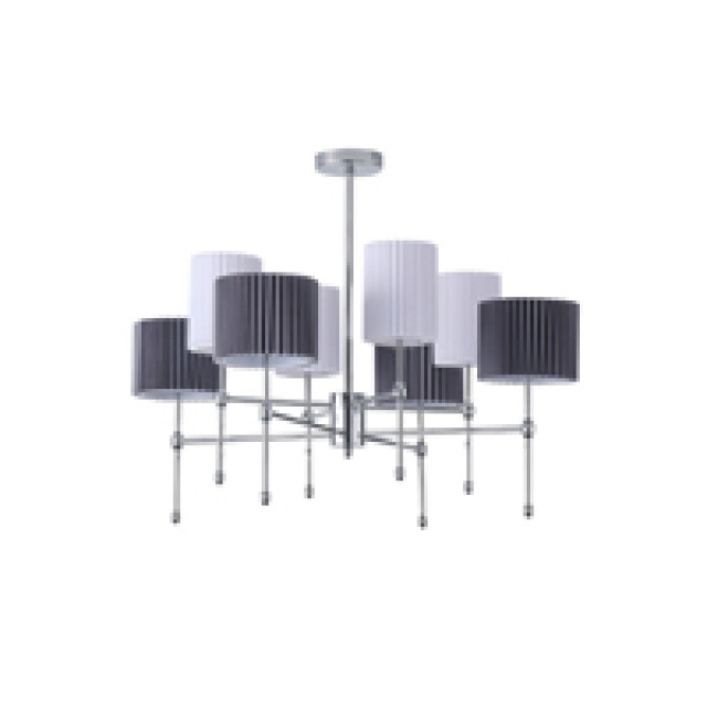 ΦΩΤΙΣΤΙΚΟ ΚΡΕΜΑΣΤΟ ΥΦΑΣΜΑ 8ΦΩΤΟ 8XE14 Max 8W Φ840X640mm  ΛΕΥΚΟ-ΜΑΥΡΟ ARTE ILLUMINA VELI