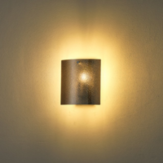 ΑΠΛΙΚΑ ΤΟΙΧΟΥ ΜΕΤΑΛΛΟ-ΓΥΑΛΙ 1XE14 ΜΑΧ 15W 75X170X180mm ΜΑΥΡΟ ARTE ILLUMINA FOLIA