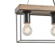 ΦΩΤΙΣΤΙΚΟ ΚΡΕΜΑΣΤΟ ΞΥΛO-ΜΕΤΑΛΛO 3ΦΩΤΟ 3XΕ27 MAX 15W 480x125x1230mm ΜΑΥΡΟ-ΚΑΦΕ ARTE ILLUMINA MULTIPLA