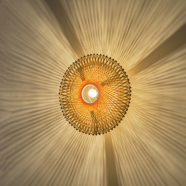 ΑΠΛΙΚΑ ΤΟΙΧΟΥ ΒΑΜΒΟΟ 1XE27 Max 15w  400X140mm ΚΑΦΕ-ΜΑΥΡΟ ARTE ILLUMINA CYCLONE