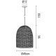 ΦΩΤΙΣΤΙΚΟ ΚΡΕΜΑΣΤΟ ΜΟΝΟΦΩΤΟ Ε27 MAX 60W D450XH560 RATTAN  ΛΕΥΚΟ ARTE ILLUMINA KAI ΦΩΤΙΣΤΙΚΟ ΚΡΕΜΑΣΤΟ ΜΟΝΟΦΩΤΟ Ε27 MAX 60W D450XH560 RATTAN  ΛΕΥΚΟ ARTE ILLUMINA KAI