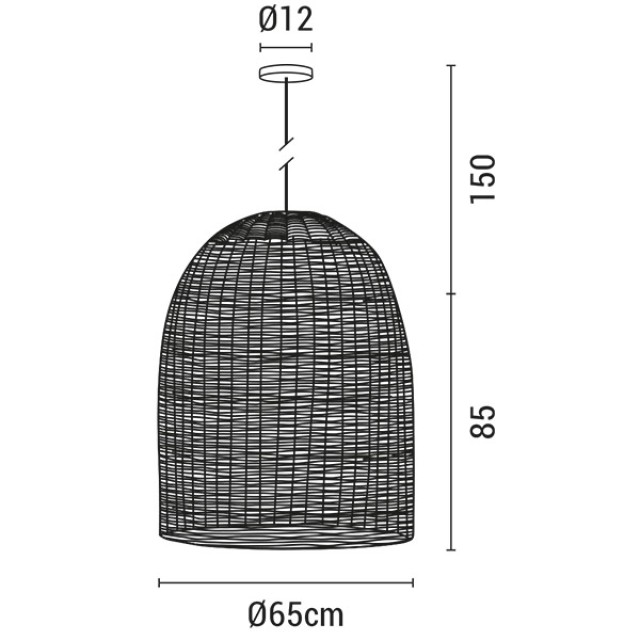 ΦΩΤΙΣΤΙΚΟ ΚΡΕΜΑΣΤΟ ΜΟΝΟΦΩΤΟ Ε27 MAX 60W D650XH850 RATTAN ΛΕΥΚΟ ARTE ILLUMINA KAI ΦΩΤΙΣΤΙΚΟ ΚΡΕΜΑΣΤΟ ΜΟΝΟΦΩΤΟ Ε27 MAX 60W D650XH850 RATTAN ΛΕΥΚΟ ARTE ILLUMINA KAI