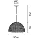 ΦΩΤΙΣΤΙΚΟ ΚΡΕΜΑΣΤΟ ΜΟΝΟΦΩΤΟ Ε27 MAX 60W D500X350 RATTAN ΜΑΥΡΟ ARTE ILLUMINA KAI ΦΩΤΙΣΤΙΚΟ ΚΡΕΜΑΣΤΟ ΜΟΝΟΦΩΤΟ Ε27 MAX 60W D500X350 RATTAN ΜΑΥΡΟ ARTE ILLUMINA KAI