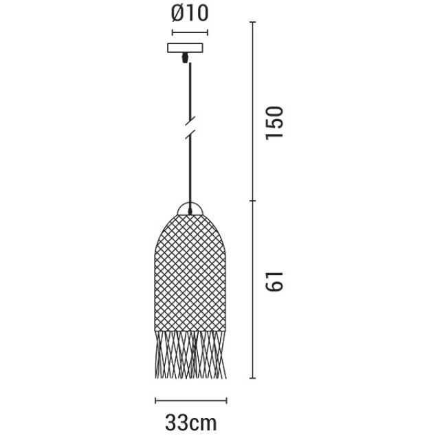 ΦΩΤΙΣΤΙΚΟ ΚΡΕΜΑΣΤΟ ΜΟΝΟΦΩΤΟ Ε27 MAX 60W H610XD330mmRATTAN  ΛΕΥΚΟ ARTE ILLUMINA KAI ΦΩΤΙΣΤΙΚΟ ΚΡΕΜΑΣΤΟ ΜΟΝΟΦΩΤΟ Ε27 MAX 60W H610XD330mmRATTAN  ΛΕΥΚΟ ARTE ILLUMINA KAI