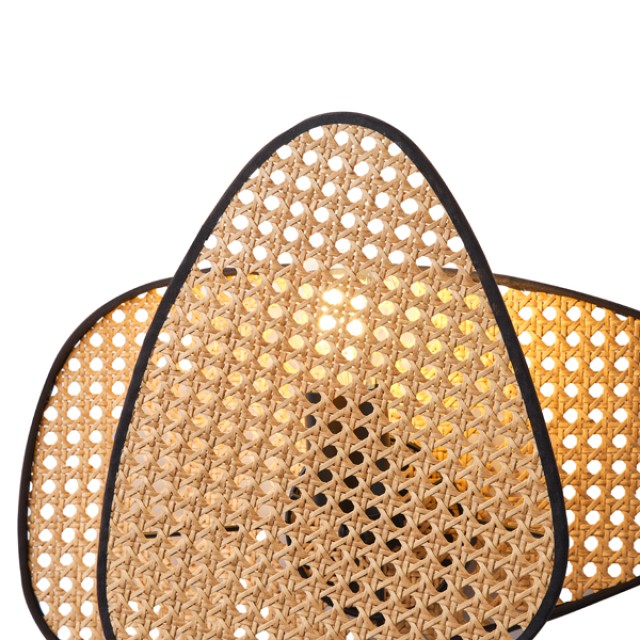 ΑΠΛΙΚΑ ΤΟΙΧΟΥ ΡΑΤΤΑΝ 1XE27 MAX 40W 430Χ300mm ΚΑΦΕ-ΜΑΥΡΟ ARTE ILLUMINA KAI