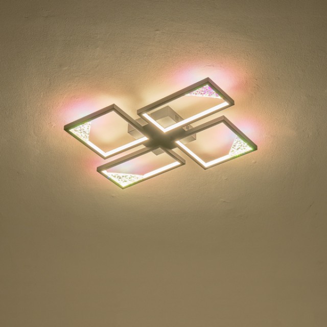 ΦΩΤΙΣΤΙΚΟ ΟΡΟΦΗΣ AΛΟΥΜΙΝΙΟ LED  36W 1200Lm 3000K 450X580X55mm AΣΗΜΙ ARTE ILLUMINA SQUARE