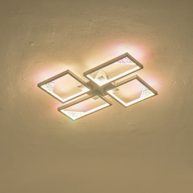 ΦΩΤΙΣΤΙΚΟ ΟΡΟΦΗΣ ΑΛΟΥΜΙΝΙΟ LED 36W 900Lm 3000K 450X580X55mm ΜΑΥΡΟ ARTE ILLUMINA SQUARE
