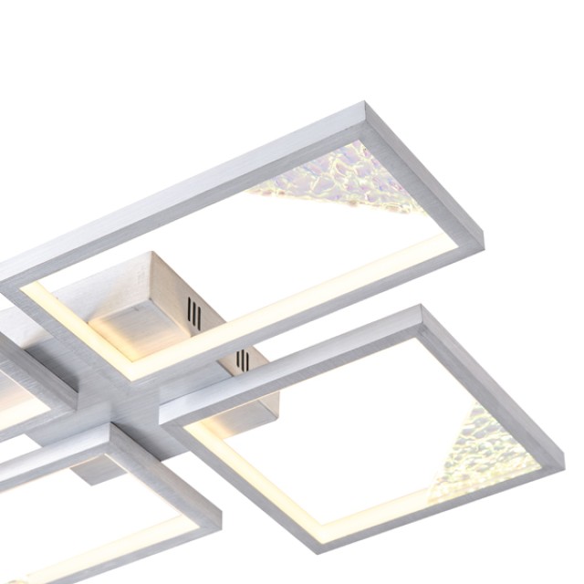 ΦΩΤΙΣΤΙΚΟ ΟΡΟΦΗΣ ΑΛΟΥΜΙΝΙΟ LED 36W 900Lm 3000K 450X580X55mm ΜΑΥΡΟ ARTE ILLUMINA SQUARE