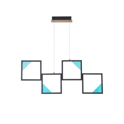 ΦΩΤΙΣΤΙΚΟ ΚΡΕΜΑΣΤΟ ΑΛΟΥΜΙΝΙΟ LED 36W 850Lm 3000K 820X16X1340mm ΜΑΥΡΟ ARTE ILLUMINA SQUARE