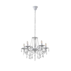 ΦΩΤΙΣΤΙΚΟ ΚΡΕΜΑΣΤΟ ΑΛΟΥΜΙΝΙΟ 5XE14 MAX 8W 1060X640mm ΔΙΑΦΑΝΕΣ ΓΥΑΛΙ ARTE ILLUMINA JEWEL