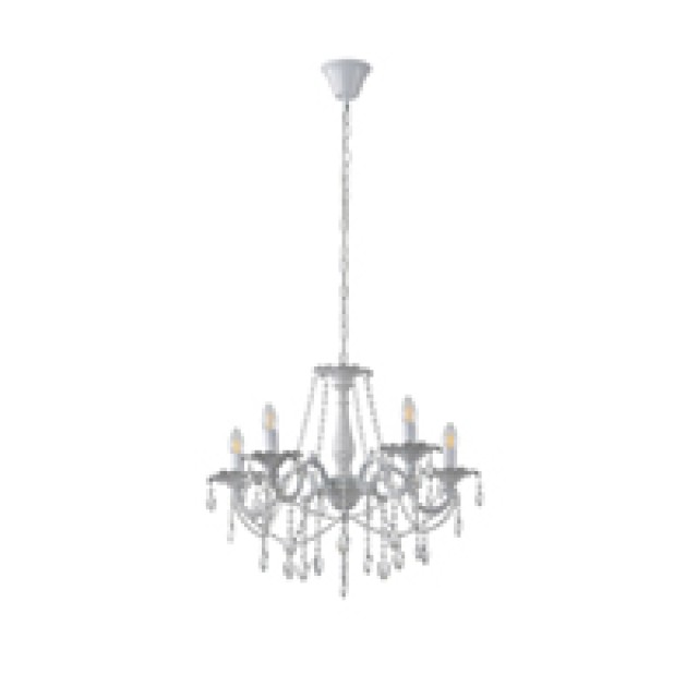 ΦΩΤΙΣΤΙΚΟ ΚΡΕΜΑΣΤΟ ΑΛΟΥΜΙΝΙΟ 5XE14 MAX 8W 1060X640mm  ΔΙΑΦΑΝΕΣ ΓΥΑΛΙ ARTE ILLUMINA KRISTALLO