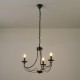 ΦΩΤΙΣΤΙΚΟ ΚΡΕΜΑΣΤΟ ΜΕΤΑΛΛΟ 3ΦΩΤΟ 3XE27 Max 15w  470X600mm ΜΑΥΡΟ ΔΙΑΦΑΝΕΣ ΓΥΑΛΙ ARTE ILLUMINA KRISTALLO