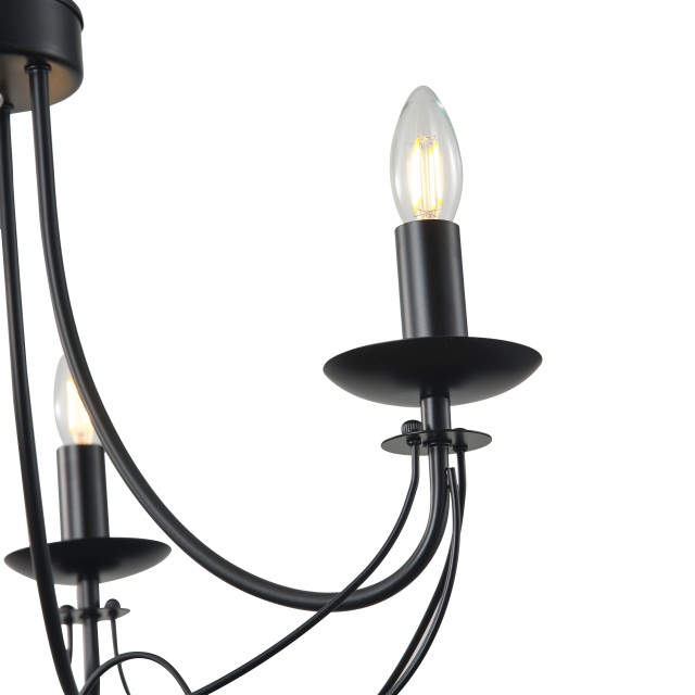 ΦΩΤΙΣΤΙΚΟ ΚΡΕΜΑΣΤΟ ΜΕΤΑΛΛΟ 3ΦΩΤΟ 3XE27 Max 15w  470X600mm ΜΑΥΡΟ ΔΙΑΦΑΝΕΣ ΓΥΑΛΙ ARTE ILLUMINA KRISTALLO
