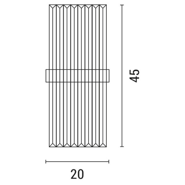 ΑΠΛΙΚΑ ΤΟΙΧΟΥ 2XΕ14 Max 2x8W 20X45 ΧΡΥΣΟ ARTE ILLUMINA ERATO