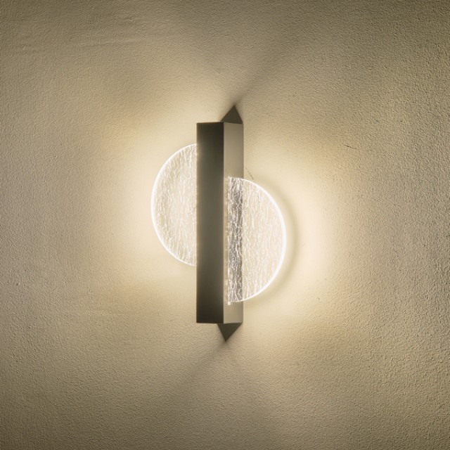 ΑΠΛΙΚΑ ΤΟΙΧΟΥ ΑΚΡΥΛΙΚΗ 6W 312Lm 3000K 195Χ45mm ΜΑΥΡO ARTE ILLUMINA ERATO