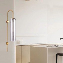ΑΠΛΙΚΑ ΤΟΙΧΟΥ 1XE27 MAX 40W 10X70 SMOKY-ΧΡΥΣΟ ARTE ILLUMINA CALLIOPE