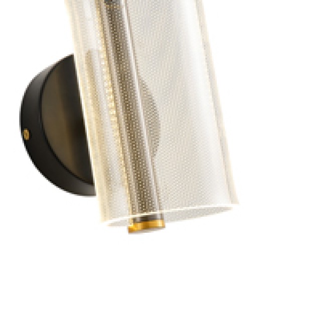 ΑΠΛΙΚΑ ΑΚΡΥΛΙΚΗ 8W 720Lm 3000K 420X380mm ΜΑΥΡO DOTS ARTE ILLUMINA SPARKY