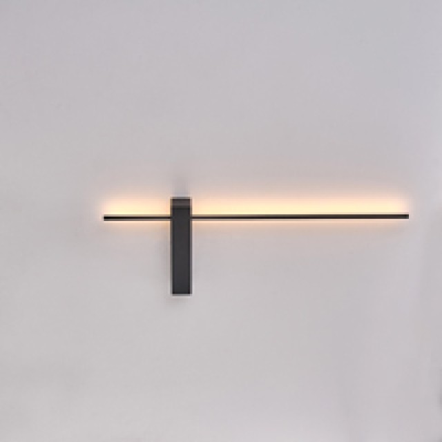 ΑΠΛΙΚΑ TOIXOY ΜΕΤΑΛΛΙΚΗ LED 8W 800Lm 3000K 600X200X40mm ΜΑΥΡΟ ARTE ILLUMINA CLIO