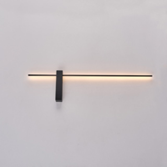 ΑΠΛΙΚΑ TOIXOY ΜΕΤΑΛΛΙΚΗ LED 10W 1000Lm 3000K 800X200X40mm ΜΑΥΡΟ ARTE ILLUMINA CLIO
