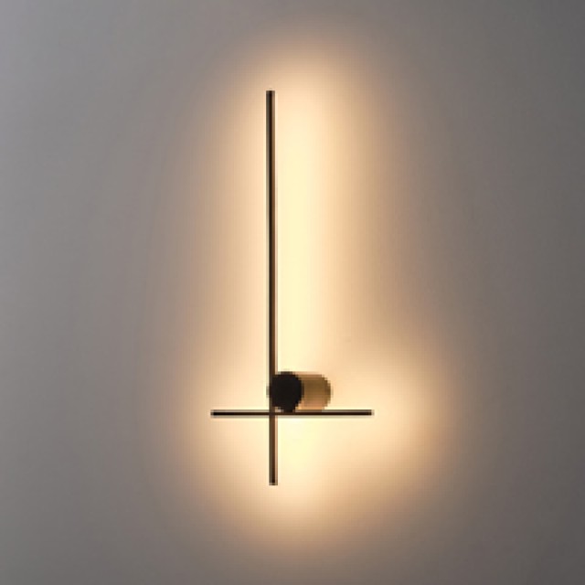 ΑΠΛΙΚΑ TOIXOY ΜΕΤΑΛΛΙΚΗ LED 12W 1200Lm 3000K 600x200x60mm ΜΑΥΡΟ ARTE ILLUMINA CLIO