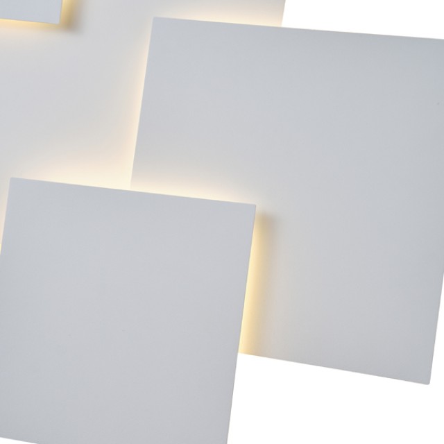 ΦΩΤΙΣΤΙΚΟ TOIXOY ΜΕΤΑΛΛIKO LED 30W 2600Lm 3000Κ 550X550mm ΛΕΥΚΟ ARTE ILLUMINA THALIA
