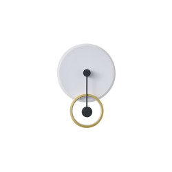 ΦΩΤΙΣΤΙΚΟ TOIXOY ΜΕΤΑΛΛIKO LED  15w 1000Lm 3000K 280x400x70mm ΧΡΥΣΟ ARTE ILLUMINA O CLOCK