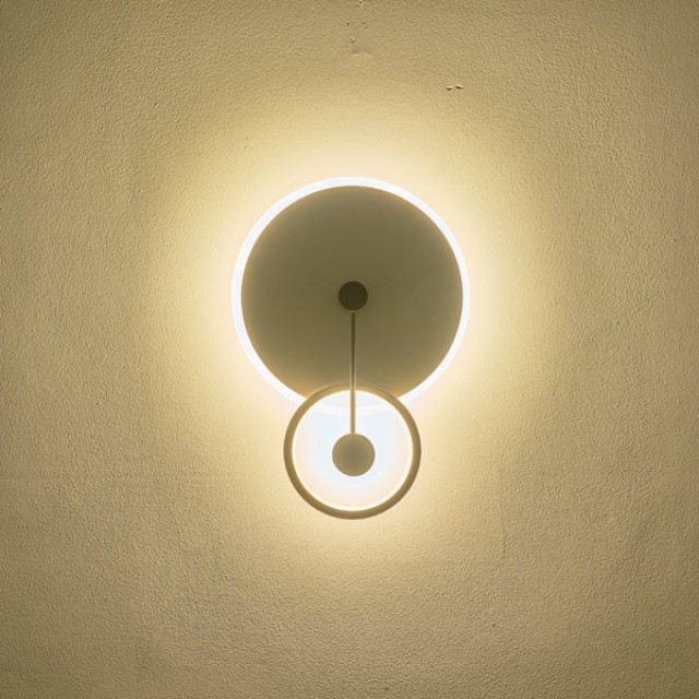 ΦΩΤΙΣΤΙΚΟ TOIXOY ΜΕΤΑΛΛIKO LED 15W 1000Lm 3000K 280x400x70mm ΧΡΥΣΟ ARTE ILLUMINA O CLOCK