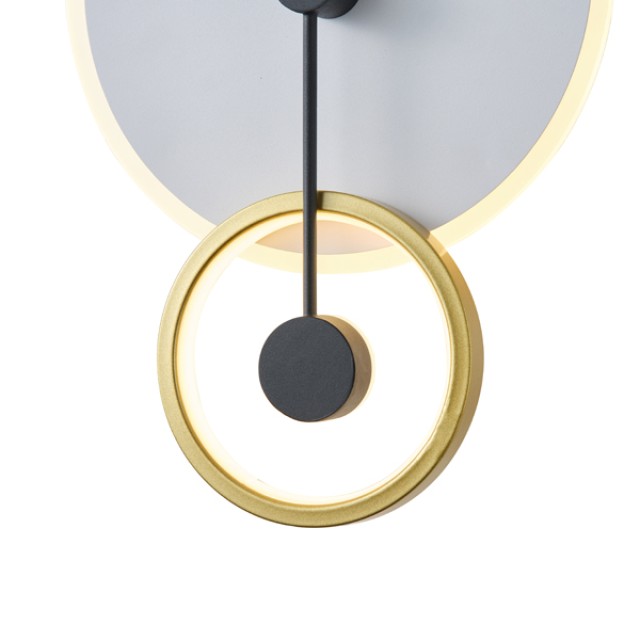 ΦΩΤΙΣΤΙΚΟ TOIXOY ΜΕΤΑΛΛIKO LED 15W 1000Lm 3000K 280x400x70mm ΧΡΥΣΟ ARTE ILLUMINA O CLOCK
