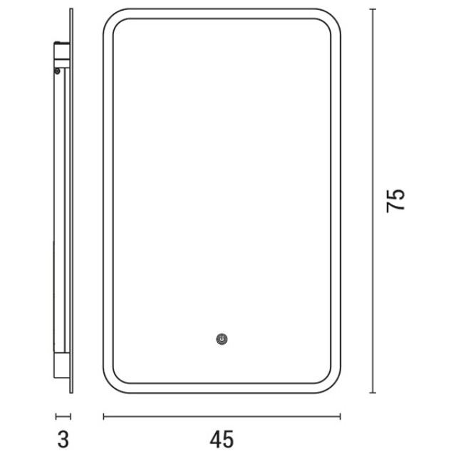 ΚΑΘΡΕΠΤΗΣ ΠΑΡΑΛΛΗΛΟΓΡΑΜMΟΣ TOUCH LED 18W 1960Lm 4000Κ 450X750X30mm ARTE ILLUMINA MIRO