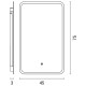ΚΑΘΡΕΠΤΗΣ ΠΑΡΑΛΛΗΛΟΓΡΑΜMΟΣ TOUCH LED 18W 1960Lm 4000Κ 450X750X30mm ARTE ILLUMINA MIRO